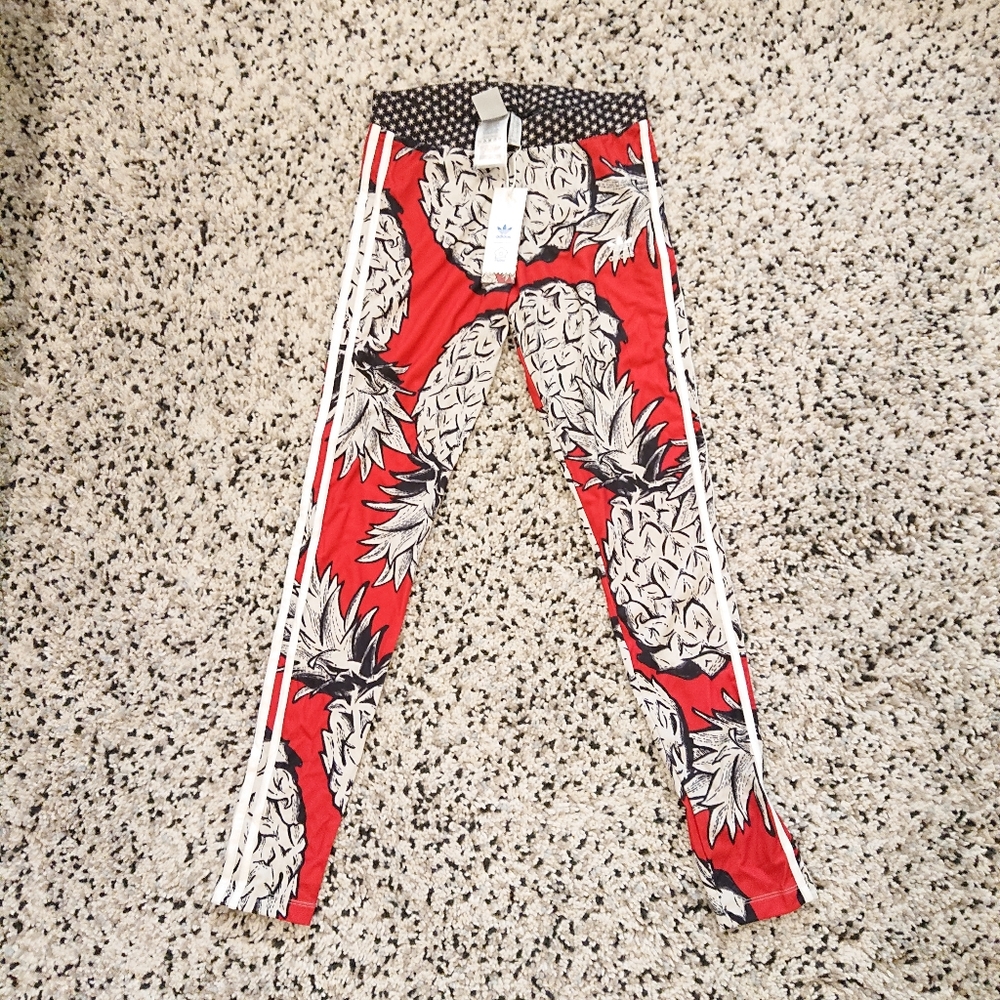 NWT Adidas x Farm Rio pineapple tights leggings - Picture 2 of 4